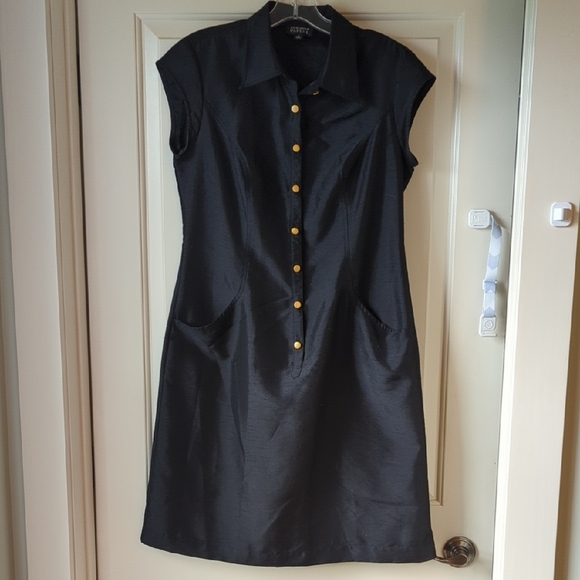 Adrianna Papell Dresses & Skirts - Elegant Black Dress with Gold Accents